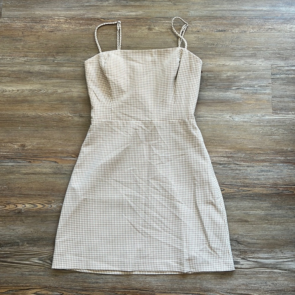 Aritzia plaid mini dress